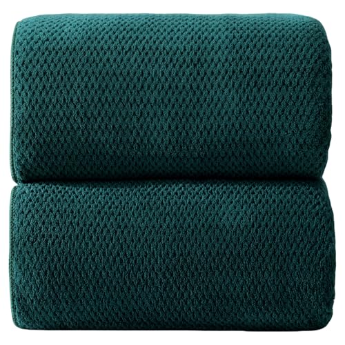 40x80 Inches Bath Sheets Towels for Adults Oversized Bath Towels Extra Large Luxury Super Soft Absorbent Quick Dry Microfiber (Dark Green,2PCS) - color: 05_dark Green, size: Bath Sheet-2PCS