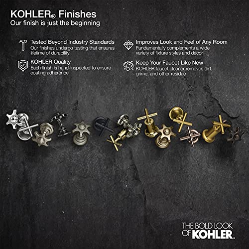 KOHLER 22169-G-BV Forte Multifunction Showerhead, Wall-Mount, 3 Spray Settings, 1.75 GPM, Vibrant Brushed Bronze - color: Brushed Bronze, size: 1.75 GPM