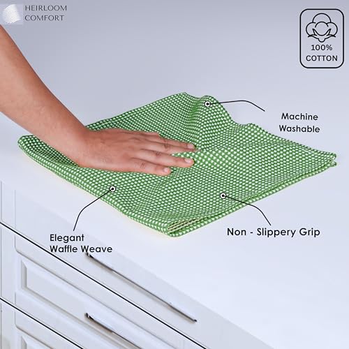 12 Pack Dual Tone Waffle Weave Dish Cloth, 12x12 Inches, 100% Cotton Dishcloth Set, Super Absorbent, Quick Drying, Soft Hand Towels for Cleaning, Washing, Durable, Mint Green - color: Mint Green