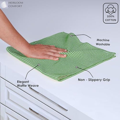 12 Pack Dual Tone Waffle Weave Dish Cloth, 12x12 Inches, 100% Cotton Dishcloth Set, Super Absorbent, Quick Drying, Soft Hand Towels for Cleaning, Washing, Durable, Mint Green - color: Mint Green