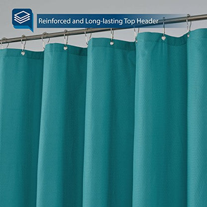 Barossa Design Soft Microfiber Fabric Shower Liner or Curtain, Hotel Quality, Machine Washable, Water Repellent, Turquoise, 70 x 72 inches - color: Turquoise, size: 70"W x 72"L (Pack of 1)