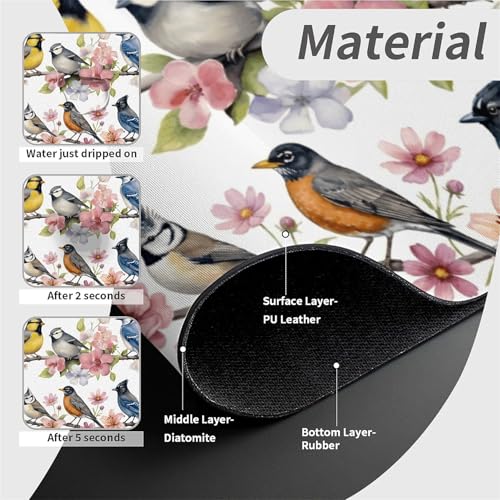 Faucet Fast Absorbent Pad - Songbirds On Branch Multi , Suitable For Kitchen, Bathroom, Island And Other Scenes - color: Songbirds on Branch Multi