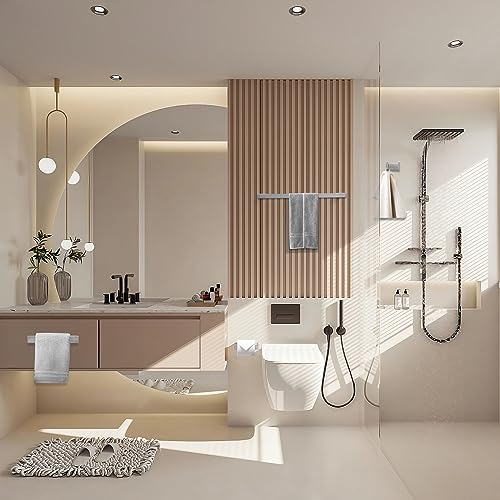 Fapully 8 Piece Bathroom Accessories Bathroom Hardware Set Brushed Nickel | Towel Bar Set for Bathroom Wall,Stainless Steel - color: Brushed Nickel, style: 8 Piece