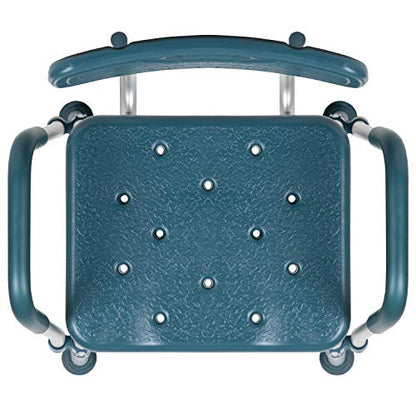 Flash Furniture HERCULES Series 300 Lb. Capacity Adjustable Navy Bath & Shower Chair with Quick Release Back & Arms - color: Navy