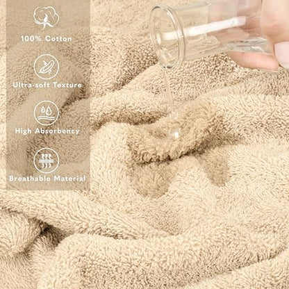 American Soft Linen 100% Cotton Luxury Turkish Towels, 35x70 XL Bath Sheet | Soft Absorbent Quick Dry OEKO Tex Standard 100 Certificated Durable Machine Washable Premium Hotel Quality - color: Beige, size: 1 Piece set