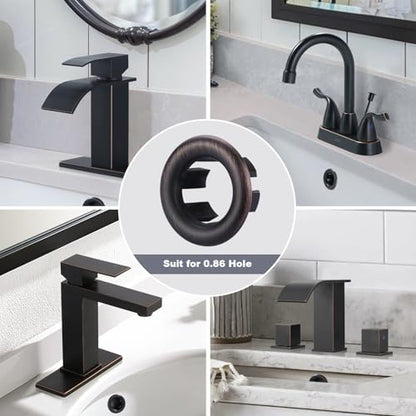 Sink Overflow Ring Oil Rubbed Bronze: ARCORA 2 Pack Bathroom Kitchen Sink Basin Trim Overflow Cover Hole Insert Cap - color: Oil Rubbed Bronze-2 Pack
