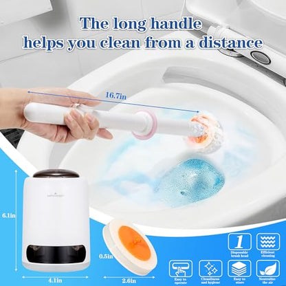 Pack of 40 Disposable Toilet Brush Refills, Designed Exclusively for Automatic pop-up Toilet Brushes. Toilet Brush Refills (Ocean Scent). Not Compatible with Electric Toilet Brushes.(40white) - color: 40white