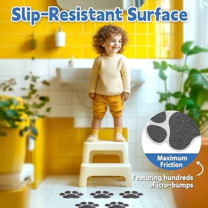 Secopad Non-Slip Bathtub Stickers, 20 PCS Large Safety Bathroom Tubs Showers Treads Adhesive Decals with Premium Scraper (Black) - color: Black