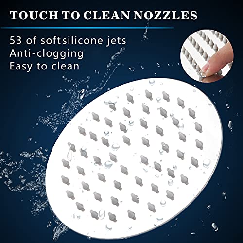 Voolan High Pressure Rain Shower Head - Rainfall Shower head Made of 304 Stainless Steel - Comfortable Shower Experience Even at Low Water Flow (6 Inch, Chrome) - color: Chrome, size: 6 Inch