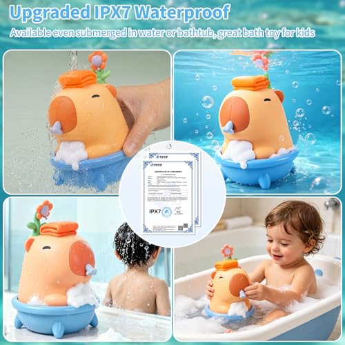 Brown Cute Soap Dispenser - Kids Automatic Foam Hand Soap Dispenser, Wall Mount Waterproof USB Rechargeable, 9.5oz Touchless for Bathroom, Office, Hotel,Hospital, Preschool Children - color: Brown Capybara