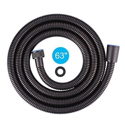 63" Shower Hose, Stainless Steel Shower Hose Extension, Oil Rubbed Bronze | Stainless Steel Material, Stretchable Design, Tangle-Free Design, Double Buckle Design, Handheld Shower Hose for Bathroom - color: Oil Rubbed Bronze, size: 63inch
