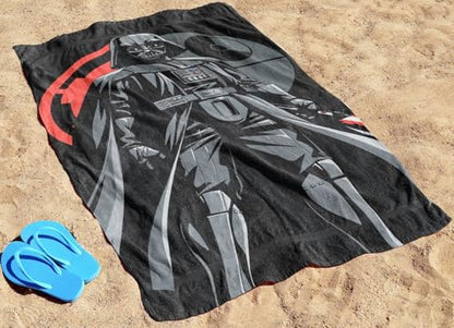 Jay Franco Star Wars Darth Vader Bath Pool Beach Towel - Kids Super Soft & Absorbent 100% Cotton Towel, Measures 28 x 58 - color: Black - Star Wars