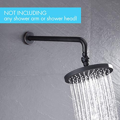 KES Shower Head Swivel Ball Joint Shower Connector Adapter Brass Adjustable | Shower Arm Extension Universal Component Matt Black, PSB101-BK - color: Matte Black