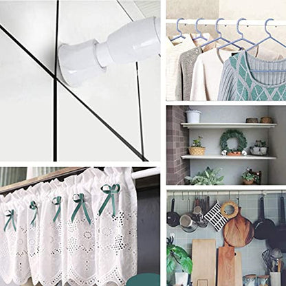 2 Pack Small Tension Rods 7 in to 11 Curtain Rods Window Rods in Extendable Width Spring Cupboard Bars for Kitchen Utensils, Closet, and Cabinet, Fit in The Spaces to Stay Up - color: White, size: 7" to 11"-2PCS