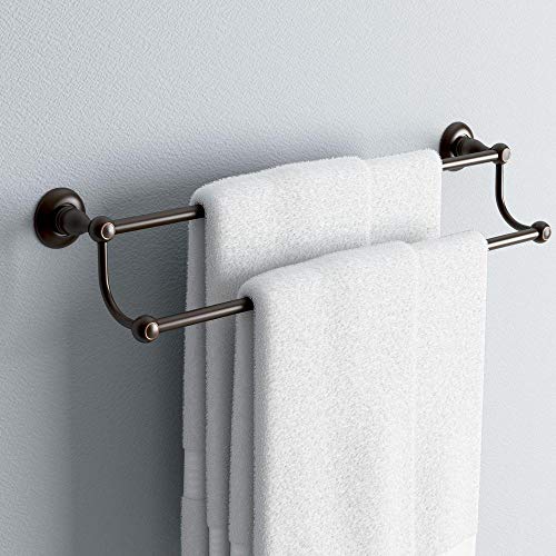 Delta Porter 24 in Wall Mount Double Towel Bar Bath Hardware Accessory in Oil Rubbed Bronze 78425-ORB