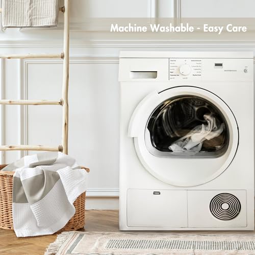 Madison Park Spa Waffle Shower Curtain Pieced Fabric with 3M Scotchgard Moisture Management Modern Home Bathroom Decorations, Stall 54"x78", Taupe | Striped, Pieced Fabric Design, 3M Scotchgard Moisture Management, Hotel Quality, Modern, for Bathroom, OEK