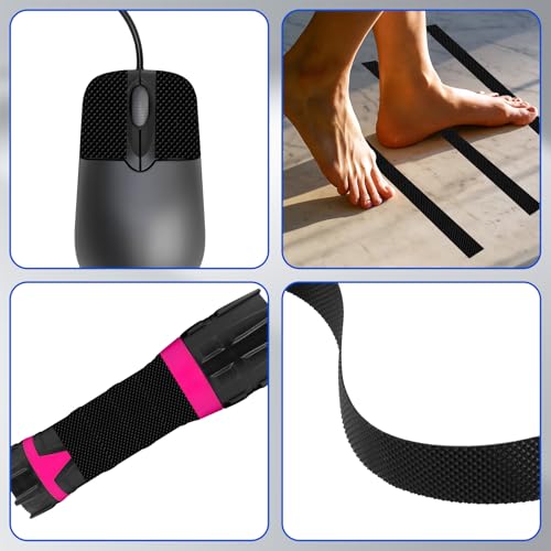 1 Rolls Rubber Grip Tape, 0.8In x 16Ft Ultra-Thin Strong Adhesive Tape | Anti-Slip Waterproof Heat Resistant Wear-Resistant Cushion Pad, Makes Handles & Contact Surfaces Safer with Grip and Comfort