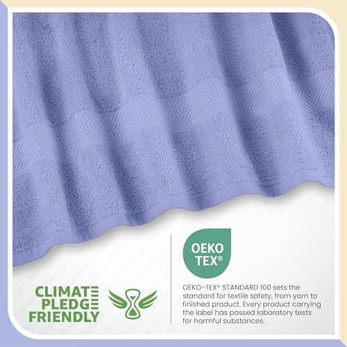 Martex 6-Piece 100% Ringspun Cotton Towel Set, Lavender | Quick Dry, Super Absorbent & Soft, Lightweight, 2 Bath, 2 Hand, 2 Wash Cloths - color: Lavender