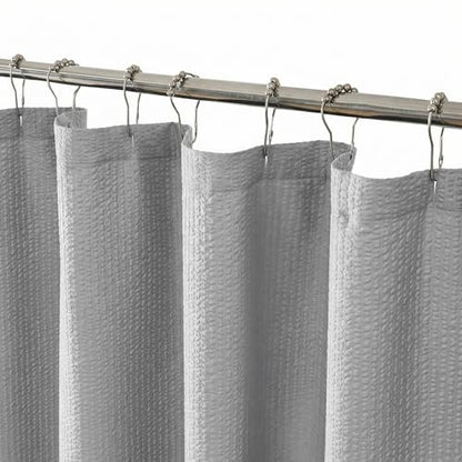 Small Stall Shower Curtain - Embossed Textured Bathroom Curtain, 36 x 72 Shower Curtain for RV Camper, Machine Washable Water Resistance, Light Grey - color: Light Grey, size: 36"W x 72"L (Pack of 1)