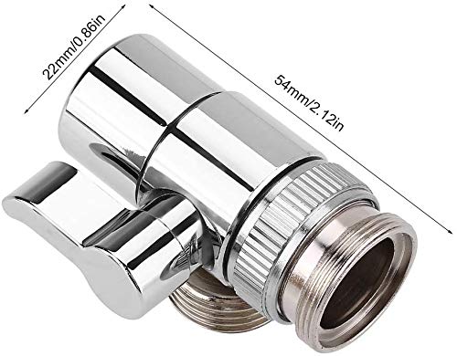 DV09 Kitchen and Bathroom Sink Faucet Diverter Valve with Aerator and Male Threaded Adapter for 1/2" Hose Attachment for Water Diversion Brass