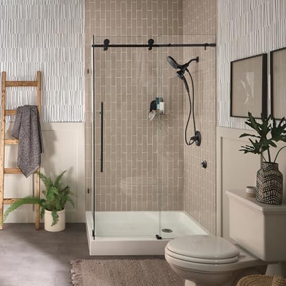 Moen Engage Matte Black 2.5 GPM Handheld Showerhead and Rain Shower 2-in-1 Combo Featuring Magnetic Docking System and Metal Hose, 26009BL - color: Matte Black, size: Pack of 1