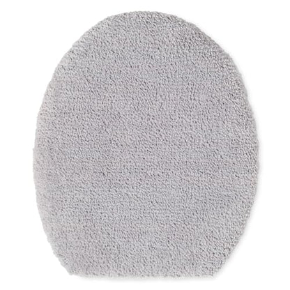TOWN & COUNTRY EVERYDAY Ultra Plush Solid Tufted Toilet Lid Cover, Soft and Absorbent, Non-Slip Cover, Machine Washable, Grey, 18"x19" - color: Grey