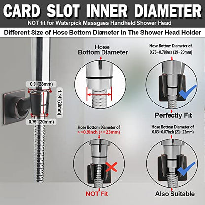 Shower Head Holder Adjustable Handheld Shower Head Bracket Adhesive Shower Wall Mount Holder Brass Shower Wand Holder Oil-Rubbed Bronze, Glue Installation - color: Oil Rubbed Bronze