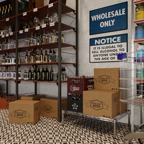 21" Deep x 30" Wide x 8" Height Wire Shelving Kit | 1-Tier | NSF Commercial Storage Rack Unit - size: 21" Deep x 30" Wide