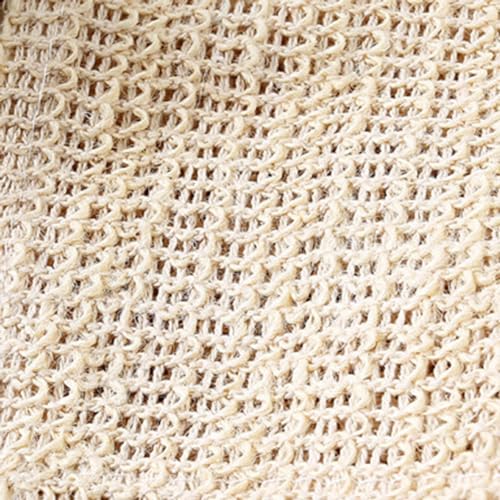 2 Pack Cotton Linen Body Exfoliating Washcloths, 25 x 25cm Bath Body Scrub Foaming Square Towel Cloth.