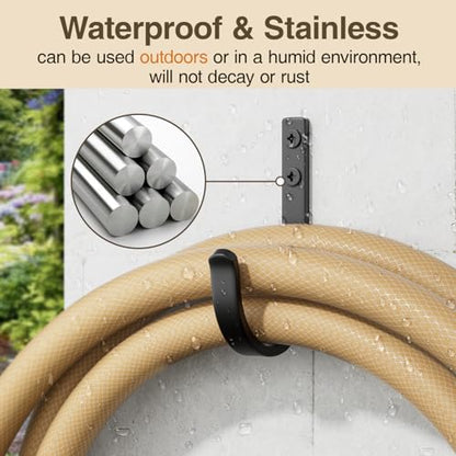 niffgaff 10-Pack Wall Outdoor Hooks for Hanging Coat - 30LB Screw in Metal Hanger Wall Mount, for Closet, Door, Bathrooms, Outside, for Towel, Backpack, Robe, Hat, Black - size: 10 Pack