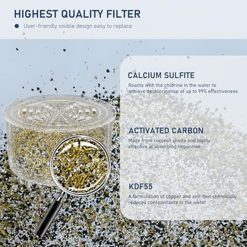 4 Pack Shower Head Filter Replacement Cartridge Compatible with All Canopy Handheld & Fixed Filtered Shower Head, Water Softener Filter for Hard Water, Reduce Chlorine and Harmful Substances - style: 4 Pack