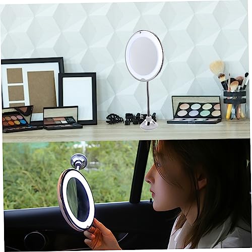 360degree Full Body Mirror Lights Rotating Suction Cup Makeup Mirror Led Magnifying for Bathroom