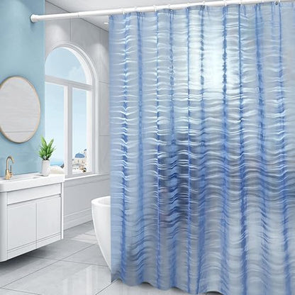 Plastic Shower Liner - Premium EVA 4G Shower Curtain Liner with Rustproof Grommets and 3 Weighted Magnets, Waterproof Shower Curtains for Bathroom (Ripple) - color: Ripple, size: 71"W x 71"L (Pack of 1)