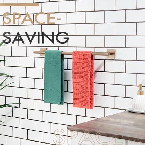 KOKOSIRI Towel Bar Bathroom Towel Holder for Bath Kitchen Cabinet Towel Rails 20 Inch Champagne Bronze Stainless Steel B4005CPG-L20 - color: Champagne Bronze, size: 20-Inch