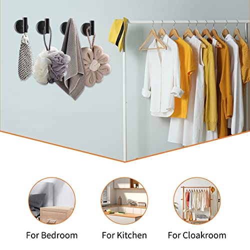 Cilee 10 Piece Matte Black Bathroom Hardware Set, 24 16 inch Towel Bar Set | 24 & 16 inch Towel bar, Toilet Paper Holder, Towel Ring, Towel Hook, Bathroom Accessories Set Stainless Steel Wall Mounted - color: 1 Black, size: 24inch