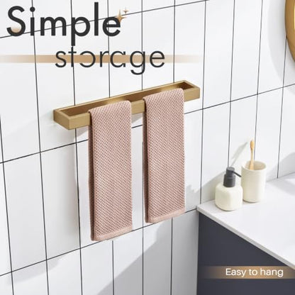 KOKOSIRI Towel Holder 16-Inch Hand Towel Bar Kitchen Rack Champagne Bronze Stainless Steel for Bathroom Wall Mount, 1 Pack B4008CPG-L16 - color: Champagne Bronze, size: 16-Inch