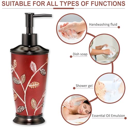 Zahari Home Aubury Stylish Soap Dispenser Set - Modern Print Design for Kitchen and Bathroom - Lotion Pump, Dish Soap, Hand Sanitizer, Hand Soap - Cute and Practical - color: Aubury