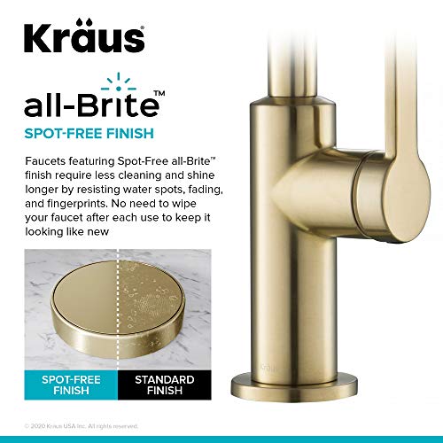 Kraus Oletto Single Handle Kitchen Bar Faucet in Spot Free Antique Champagne Bronze, Kitchen Sink Faucets, KPF-2822SFACB - color: Spot Free Antique Champagne Bronze, style: Bar Faucet