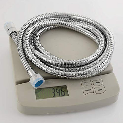 Angle Simple Flexible Shower Hose Extra Long, 118 Inches, 1/2" IPS, Chrome | Stainless Steel, Handheld Shower Head Extension Hose Replacement for Dog Bathing, Bathroom Washing, No Tangles - color: Chrome, size: 118 Inch