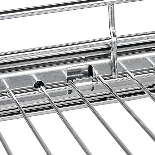 OCG Pull Out Cabinet Organizer (15" W x 21" D), Pull out Drawers, Cabinet Pull Out Shelves for Base Cabinet Organization in Kitchen Bathroom Pantry, Bottom Mount, Chrome Finish - size: 15"W x 21"D, 1 Tier