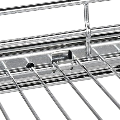 OCG Pull Out Cabinet Organizer (15" W x 21" D), Pull out Drawers, Cabinet Pull Out Shelves for Base Cabinet Organization in Kitchen Bathroom Pantry, Bottom Mount, Chrome Finish - size: 15"W x 21"D, 1 Tier
