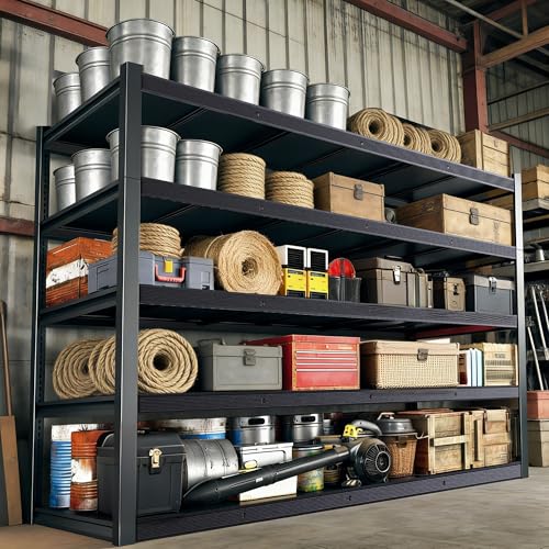 84" H Garage Shelving,Storage Shelves 3050LBS Heavy Duty Storage Shelves,Adjustable Metal Shelving,for Garage,Warehouse,Basement,Pantry 84" H x 55" W x 24" D - size: 84.1x55.1x24.1