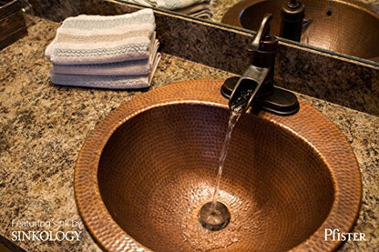 Pfister Ashfield Single Handle Bathroom Sink Faucet 1 Hole or 3 Hole Installation Rustic Bronze Finish with Pforever Seal Advanced Ceramic Disc Valve Technology LF042YP0U