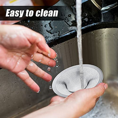12 Pieces Stainless Steel Sink Strainer Drain Strainer with 4.5/2.75/2.25 Inch for Sink Drainage Kitchen Bathroom Bathtub Drain Screen