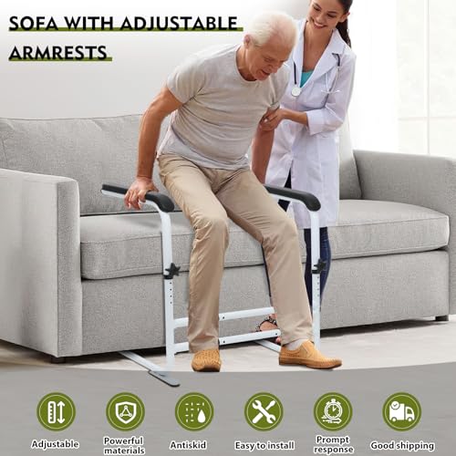 Couch Stand Assist, Height and Width Adjustable Chair Assist, Help The Elderly、Disabled and Pregnant Women to Stand, for Sofas、Toilets, Couch Rails for Elderly Adults Safety, Non-Slip