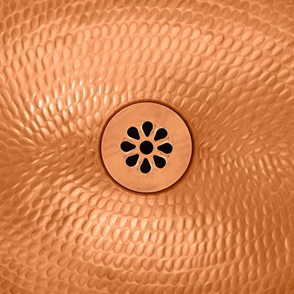Premier Copper Products D-207PC 1.5-Inch Non-Overflow Grid Bathroom Sink Drain, Polished Coppe