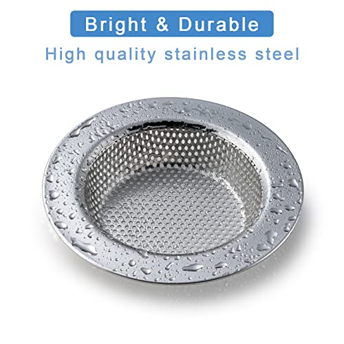 2 Pcs Sink Strainer Double-Layer Safe Design for Kitchen Sink Drain Basket | Upgraded Double-Layer Safe Kitchen Sink Strainer, No Finger Cuts, 4.5 Inch Outer Diameter, Fits Most Sinks - color: Silver(2 Pcs)