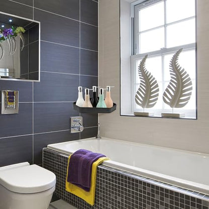 Matte Black Corner Wall Storage Shelf Space-Saving Floating Rack for Bathroom Shower with Strong Bearing Capacity Easy Wall Mount Installation