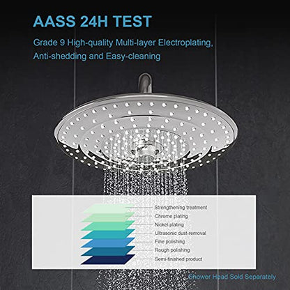 OFFO Shower Arm with Flange, 10 in Brushed Nickel Wall Mount Replacement Angle Shower Head Arm Wall-Mounted For Fixed Shower Head & Handheld Showerhead - color: Brushed Nickel, style: 10 in