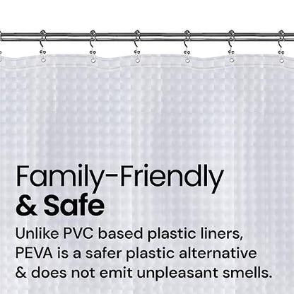 LiBa Shower Curtain PEVA 8G, 72x72 Inch Cat Eyes with Magnets | 8G heavy-duty PEVA, 3D pattern, 3 weighted magnets, rust-proof grommets, waterproof vinyl shower curtain - color: 8g Peva - Cat Eyes Pattern, size: 72"W x 72"L (Pack of 1)